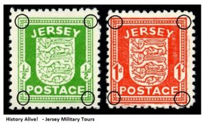 Channel Islands Jersey Occupation stamps design